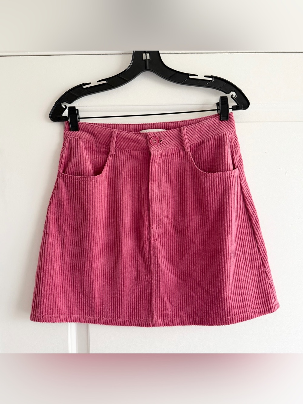 Francesca’s Pink Corduroy Mini Skirt NWT